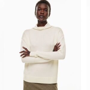 WILFRED MERINO WOOL MOCKNECK CYPRIE SWEATER XS